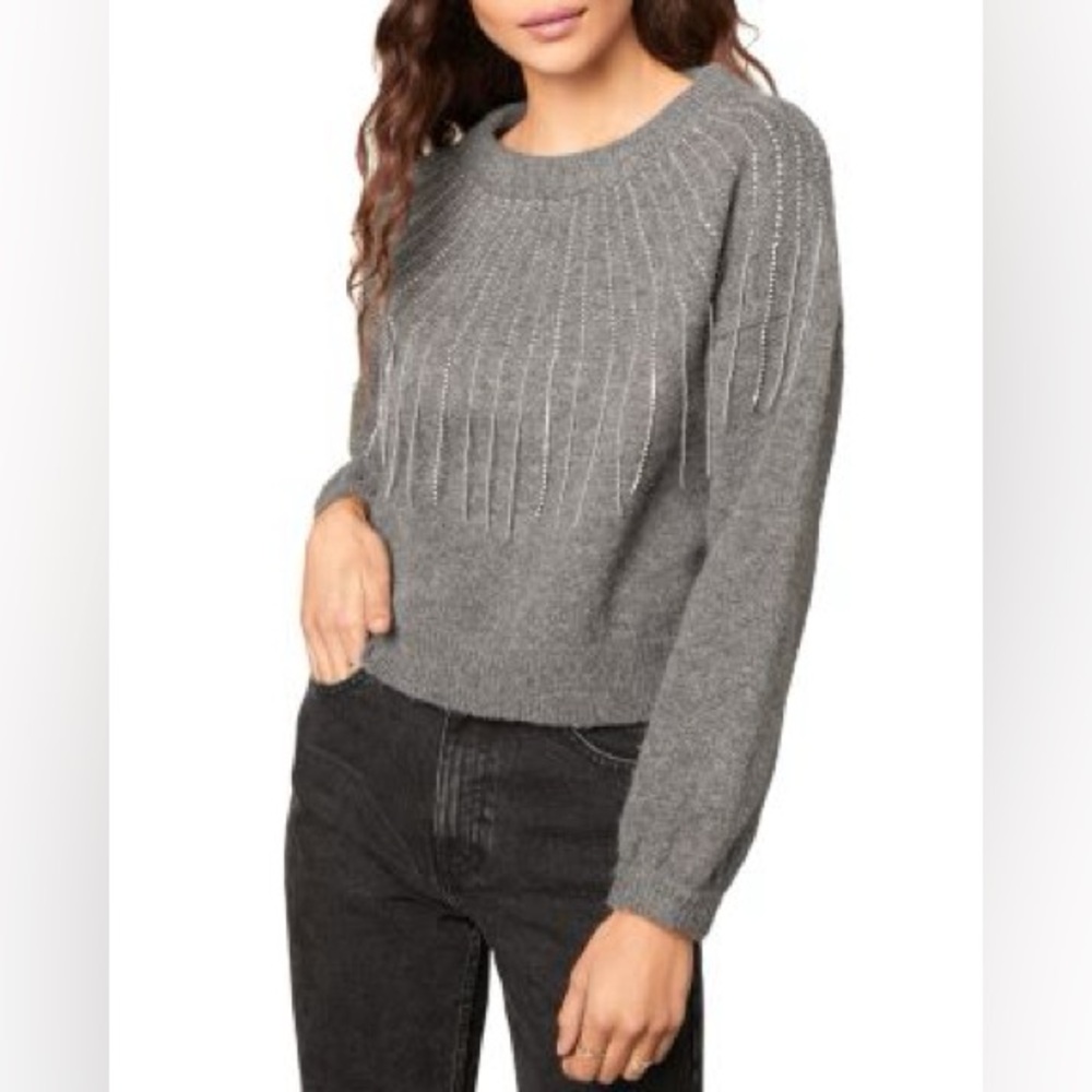 If You Fancy Embellished Fringed Sweater